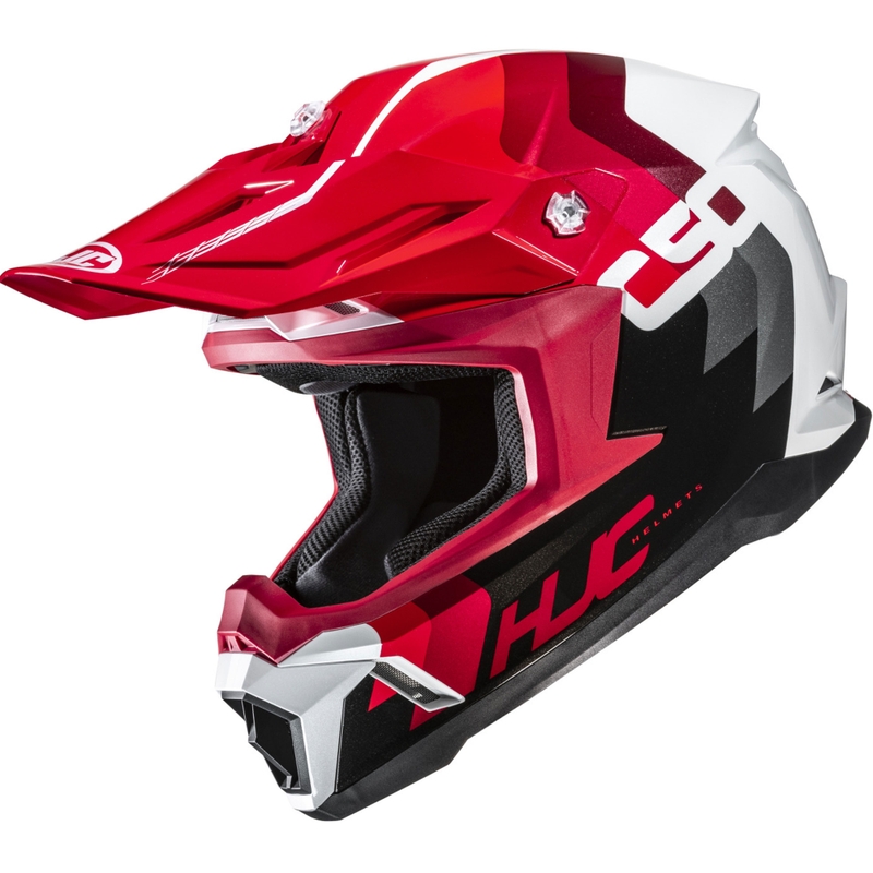 Motocrosshelm HJC C50 Primal MC1 schwarz-rot-weiß