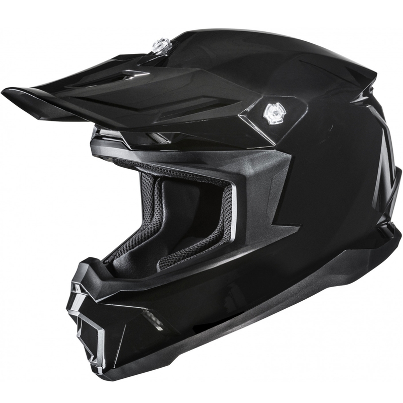 Motocross Helm HJC C50 Solid metallic schwarz