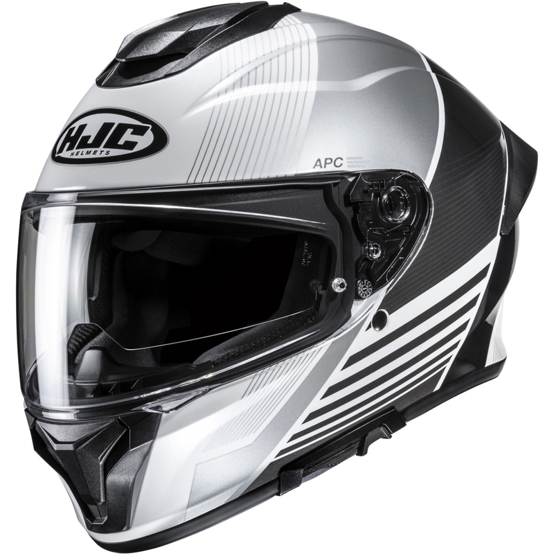 HJC C71 Morix MC5 Integralhelm Motorrad schwarz-silber