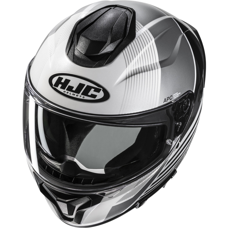 HJC C71 Morix MC5 Integralhelm Motorrad schwarz-silber