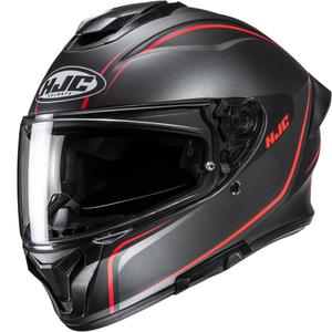 Integralhelm Motorrad HJC C71 Quez MC1SF schwarz-rot