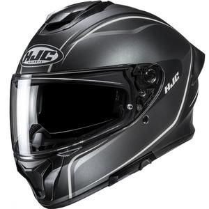 HJC C71 Quez Integralhelm Motorrad schwarz-silber