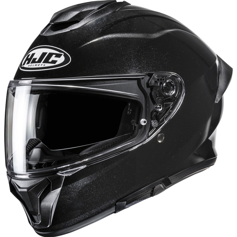 Integralhelm Motorrad HJC C71 Solid metallic schwarz