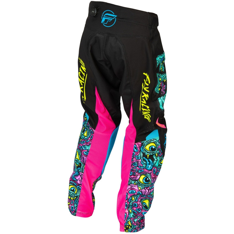 Kinder Motocrosshose FLY Racing - USA Kinetic Mutant schwarz-mehrfarbig