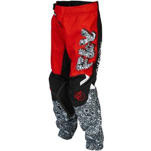 Kinder Motocrosshose FLY Racing - USA Kinetic Mutant rot-weiß-schwarz