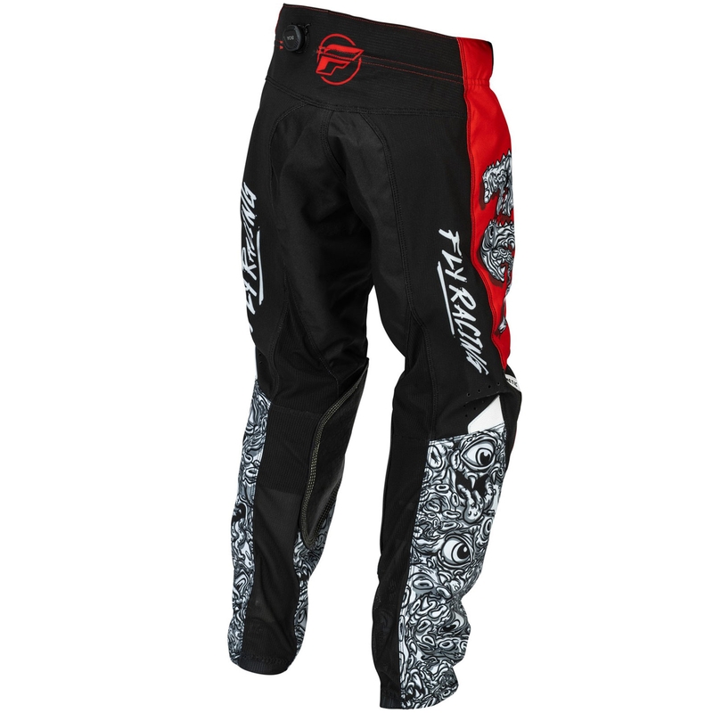 Kinder Motocrosshose FLY Racing - USA Kinetic Mutant rot-weiß-schwarz