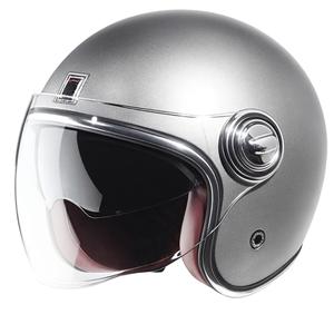 NOX PREMIUM Heritage Offener Helm Silber Matt