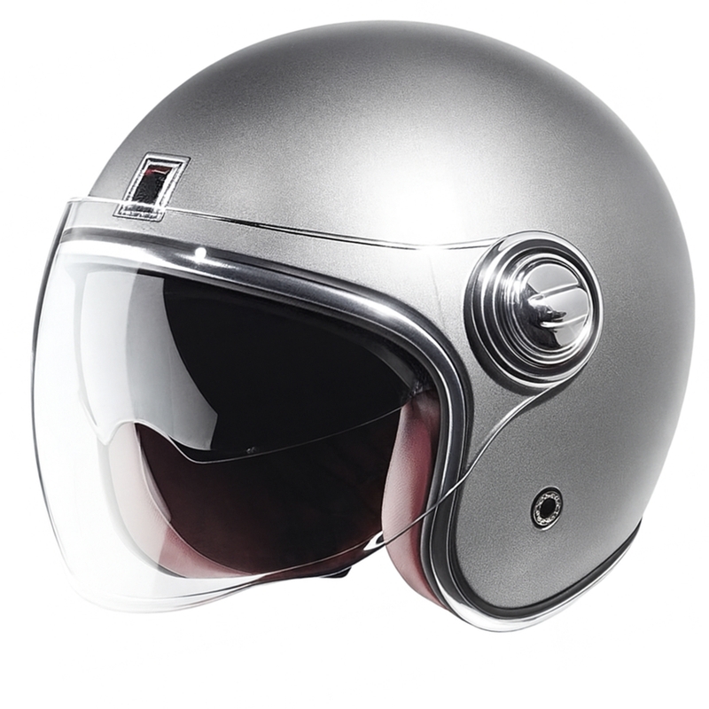 NOX PREMIUM Heritage Offener Helm Silber Matt