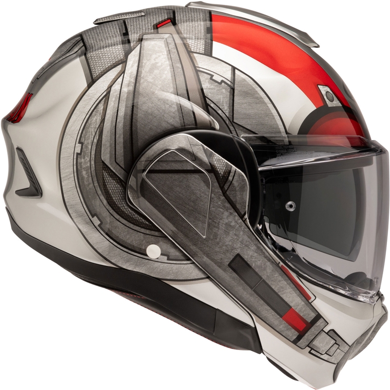 HJC F100 Ant-Man Marvel MC1 Motorrad Klapphelm grau-rot