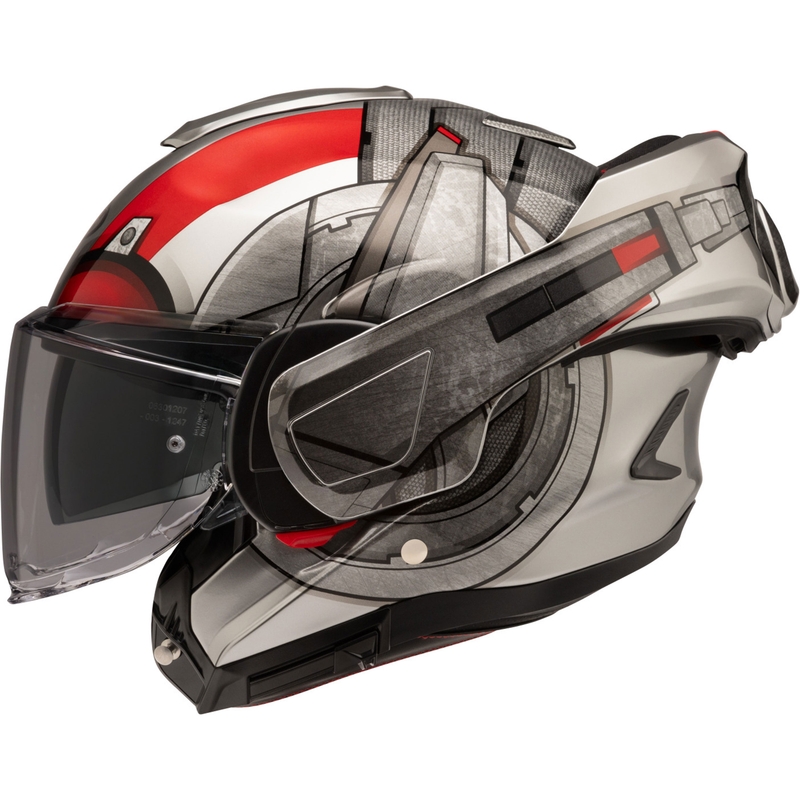 HJC F100 Ant-Man Marvel MC1 Motorrad Klapphelm grau-rot