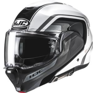 HJC F100 Reff MC1 Motorrad Klapphelm Schwarz-Weiß