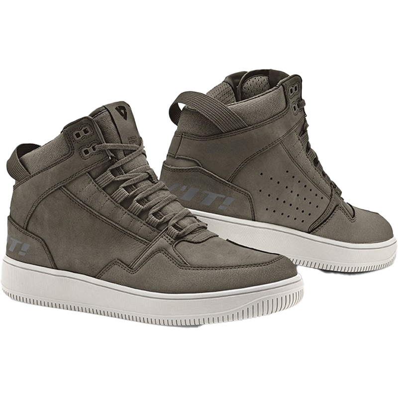 Revit Jefferson Olivgrün-Weiße Motorradstiefel