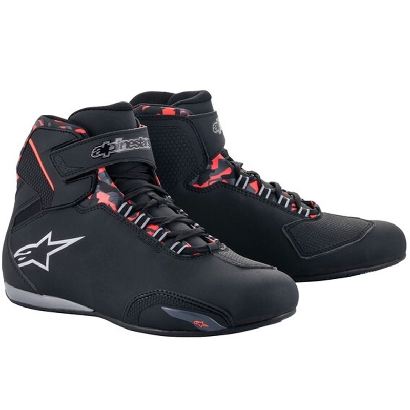 Alpinestars Sektor Wasserdichte Motorradstiefel schwarz-rot-grau-camo