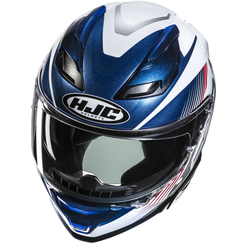 Integralhelm Motorrad HJC F71 Catos MC21 weiß-blau-rot