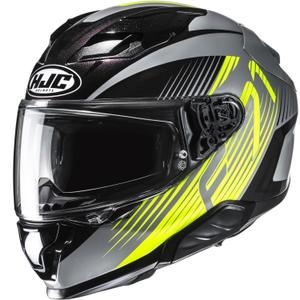 Integralhelm Motorrad HJC F71 Catos MC3H schwarz-grau-fluogelb