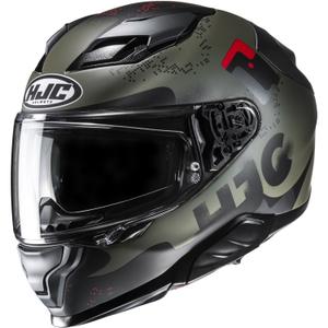 Integralhelm Motorrad HJC F71 Faco MC1SF khaki-schwarz