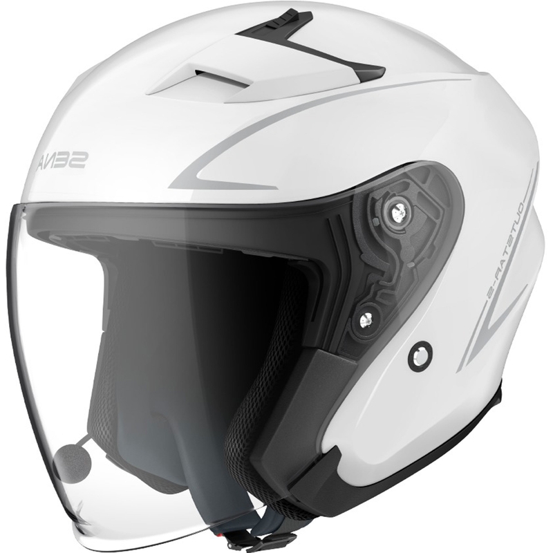 Offener Motorradhelm SENA Outstar S glänzend weiß