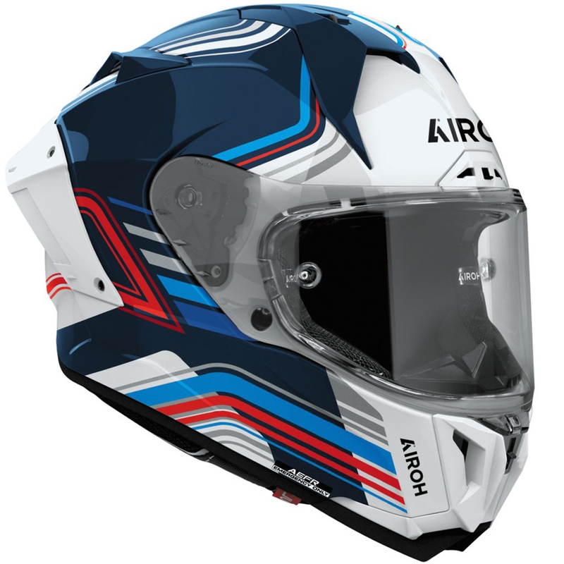 Airoh GP800 Hurricane Integralhelm Motorrad glänzend blau-weiß