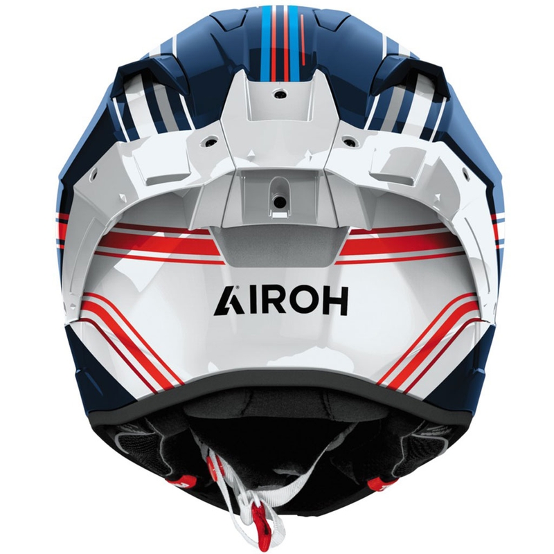 Airoh GP800 Hurricane Integralhelm Motorrad glänzend blau-weiß
