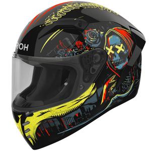 Airoh CONNOR Double Face Motorrad Integralhelm glänzend schwarz-gelb