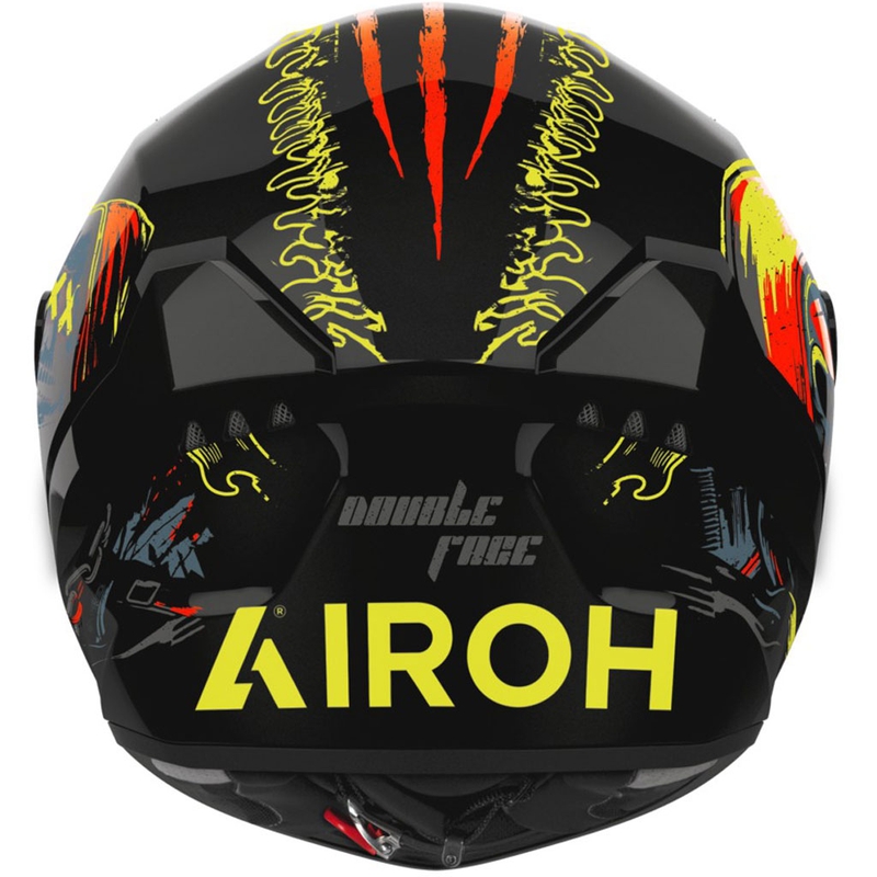 Airoh CONNOR Double Face Motorrad Integralhelm glänzend schwarz-gelb