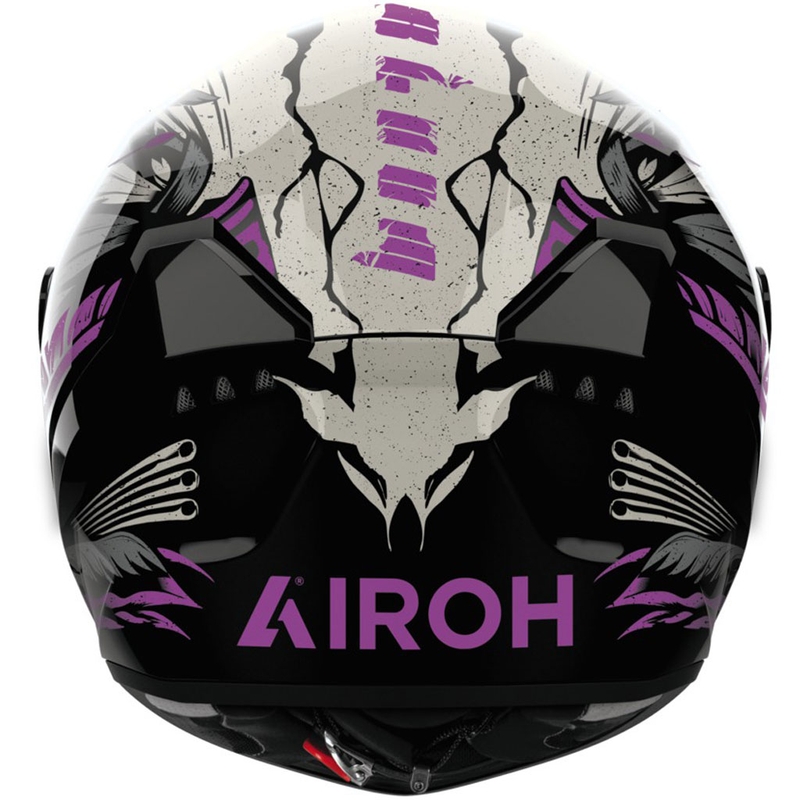 Airoh CONNOR Bloom Integralhelm Motorrad glänzend schwarz-grau-lila
