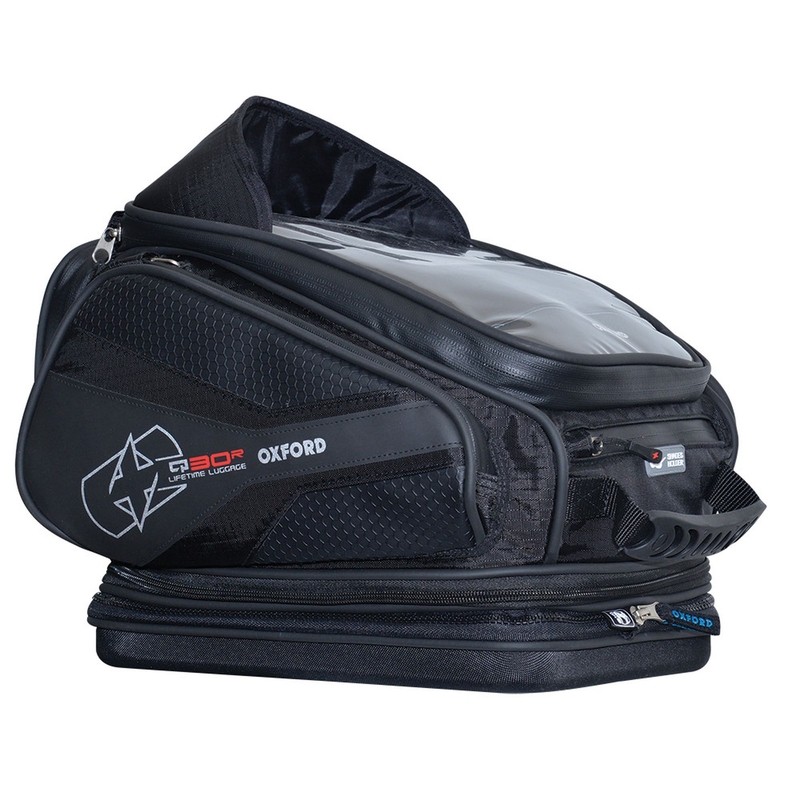 Tankrucksack für Motorrad Oxford Q30R QR schwarz Ausverkauf