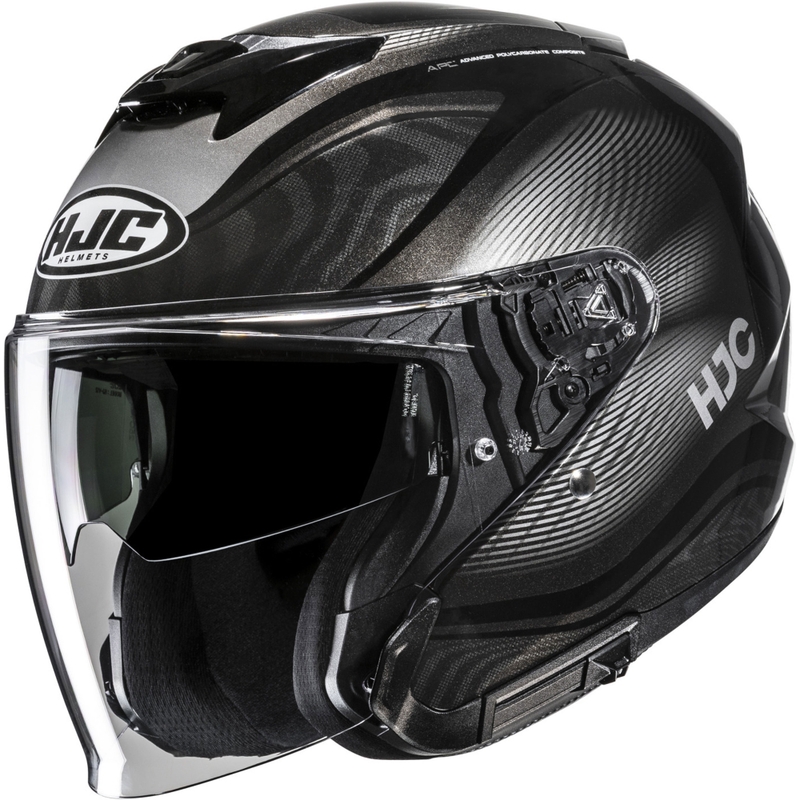 Jet-Motorradhelm HJC i40N Vision MC5 schwarz-weiß
