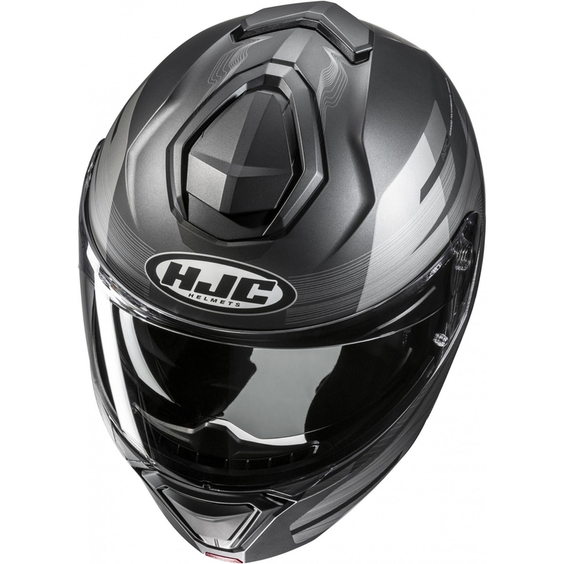 Klapphelm Motorrad HJC i91 Dusk MC5SF schwarz-grau