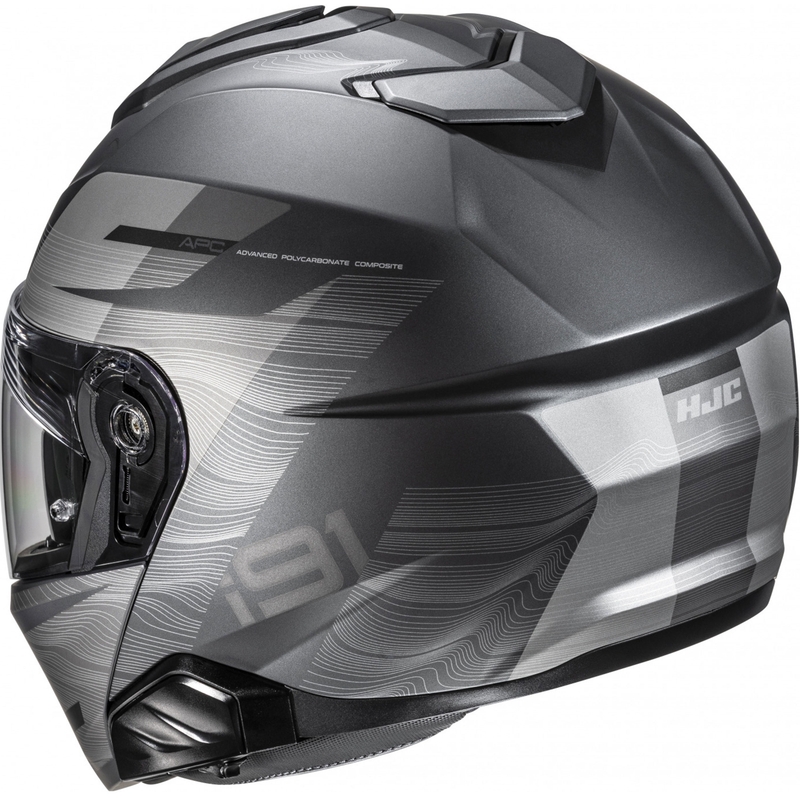 Klapphelm Motorrad HJC i91 Dusk MC5SF schwarz-grau