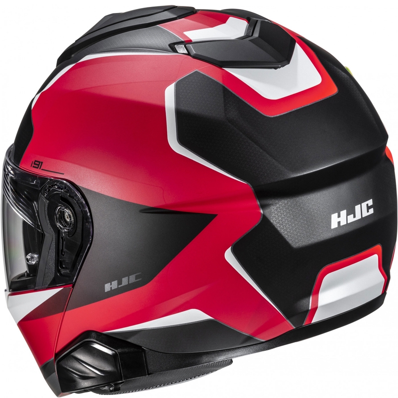 Motorrad-Klapphelm HJC i91 Felio MC1SF schwarz-rot-weiß
