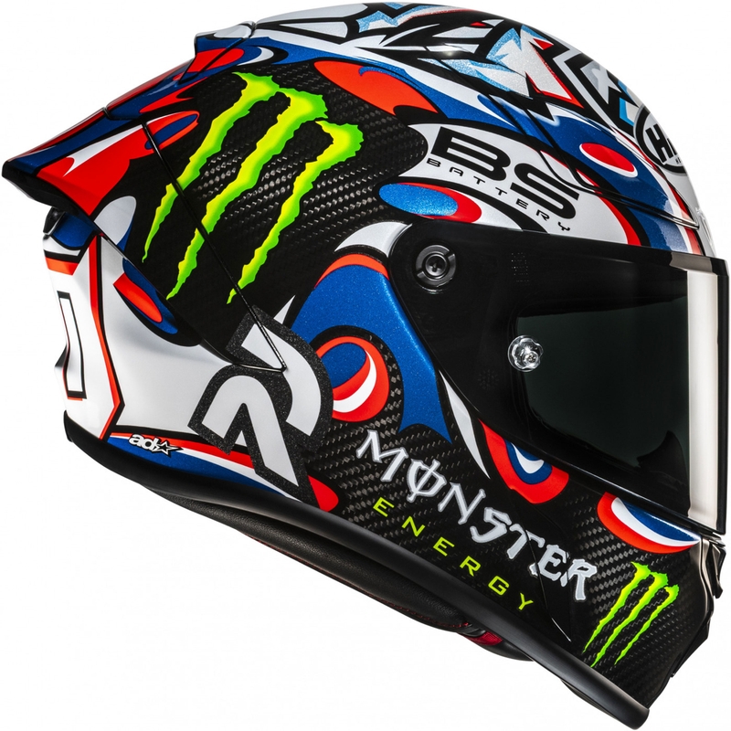 Integrierter Motorradhelm HJC RPHA 1 V2 CARBON Quartararo Le Mans III MC25 mehrfarbig