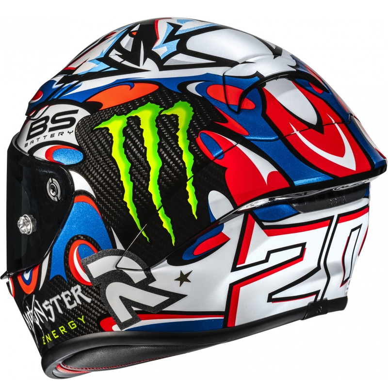 Integrierter Motorradhelm HJC RPHA 1 V2 CARBON Quartararo Le Mans III MC25 mehrfarbig