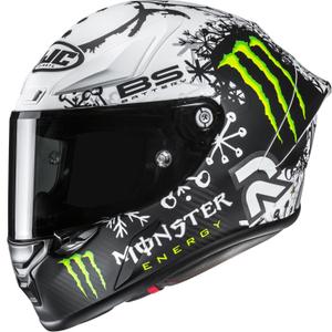 Integralhelm Motorrad HJC RPHA 1 V2 CARBON Snow Diablo MC10SF schwarz-weiß