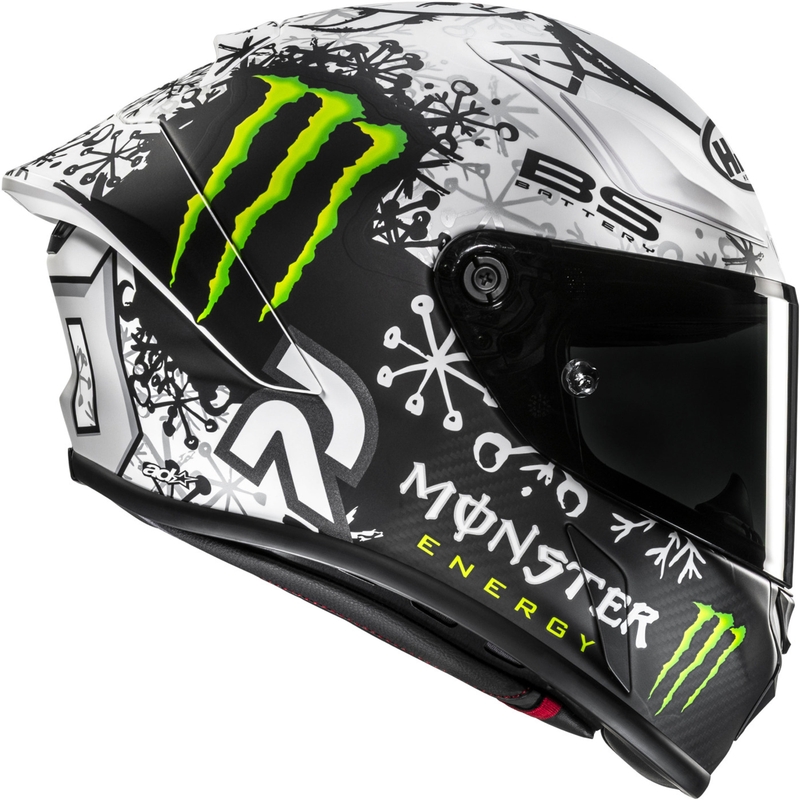 Integralhelm Motorrad HJC RPHA 1 V2 CARBON Snow Diablo MC10SF schwarz-weiß