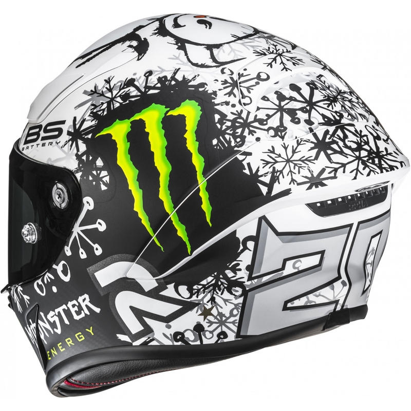 Integralhelm Motorrad HJC RPHA 1 V2 CARBON Snow Diablo MC10SF schwarz-weiß