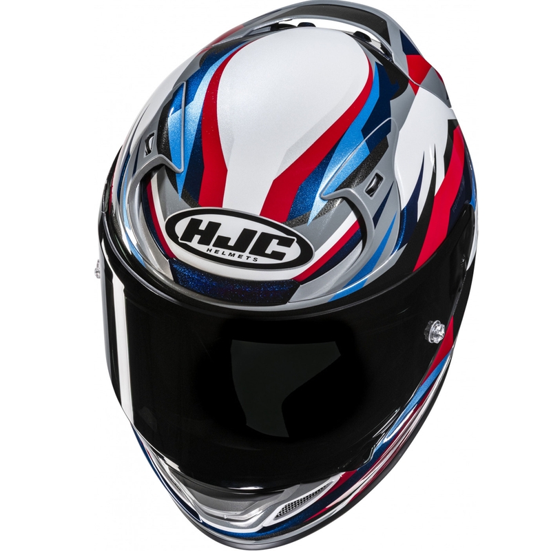 Integralhelm Motorrad HJC RPHA 12 Dravix MC21 weiß-schwarz-blau-rot