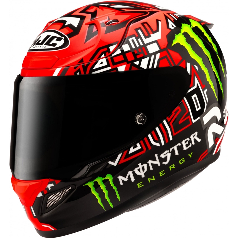 HJC RPHA 12 Quartararo Replica II MC1 Integralhelm Motorrad rot-schwarz