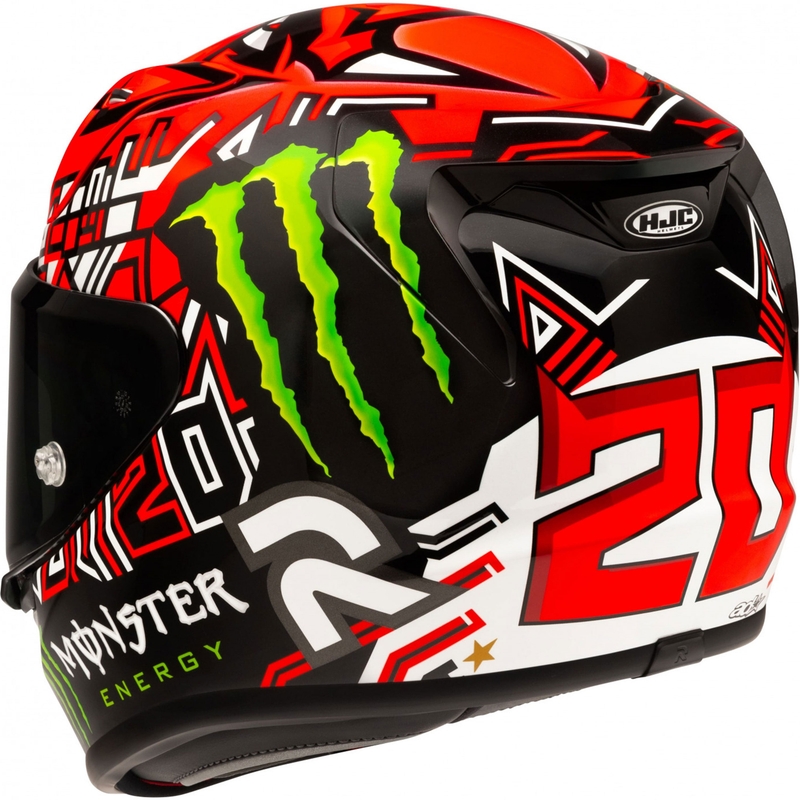HJC RPHA 12 Quartararo Replica II MC1 Integralhelm Motorrad rot-schwarz