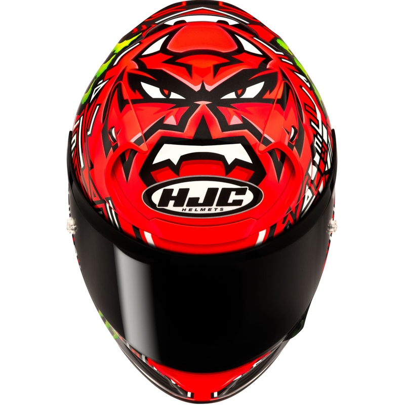 HJC RPHA 12 Quartararo Replica II MC1 Integralhelm Motorrad rot-schwarz