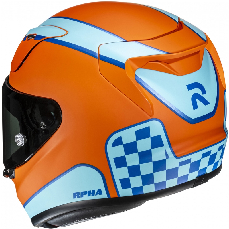 Integralhelm Motorrad HJC RPHA 12 Respon MC27SF orange-blau
