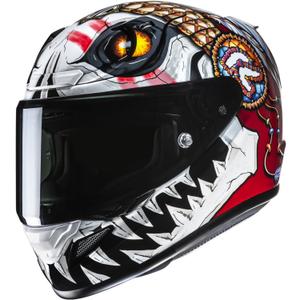 HJC RPHA 12 Skully MC1 Integralhelm Motorrad weiß-rot