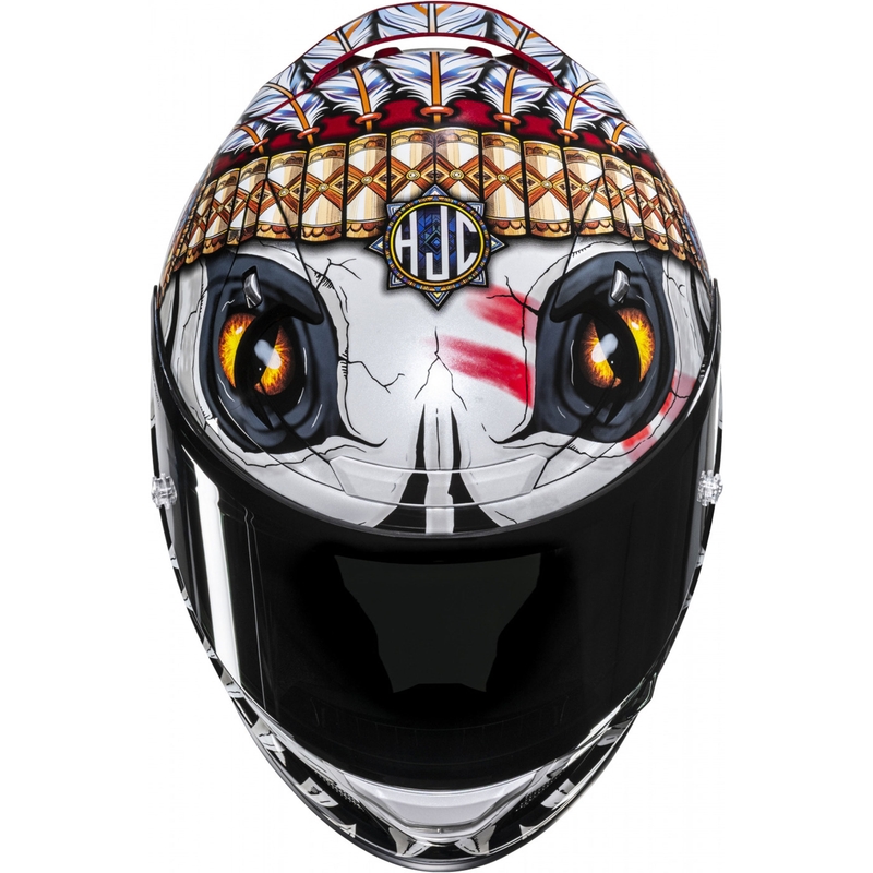 HJC RPHA 12 Skully MC1 Integralhelm Motorrad weiß-rot