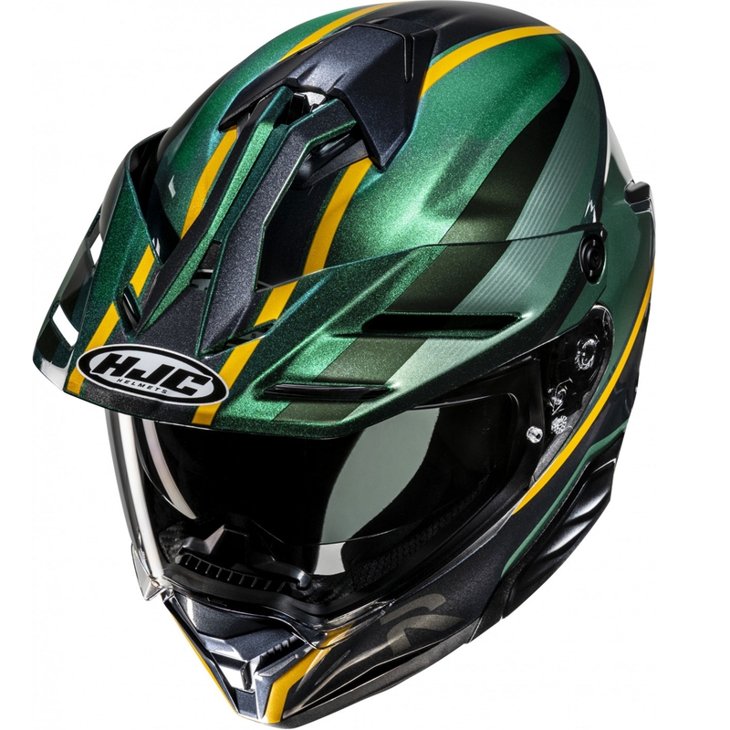 Enduro Motorradhelm HJC RPHA 60 Arbre MC4 grün-schwarz-gelb