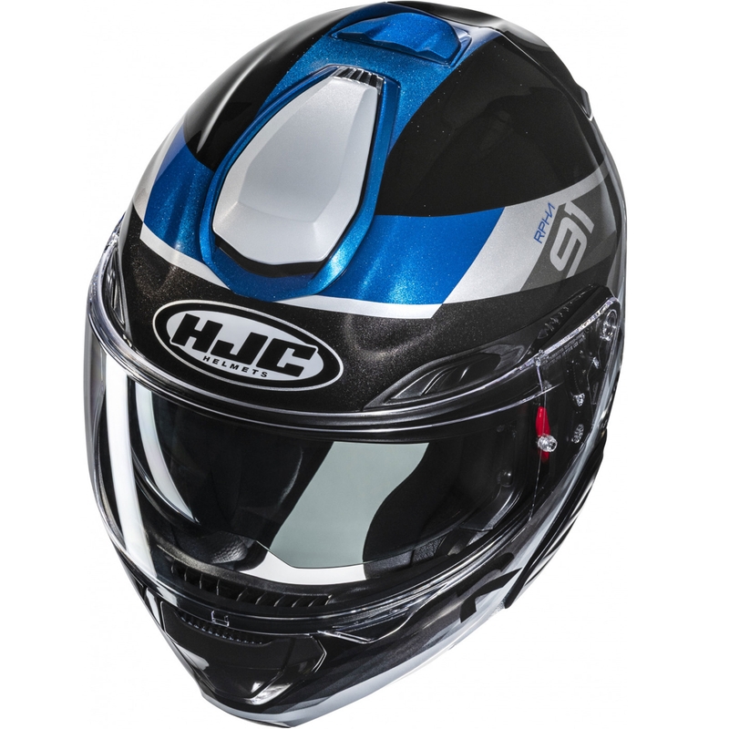 Klapphelm Motorrad HJC RPHA 91 Madal MC2 schwarz-grau-blau