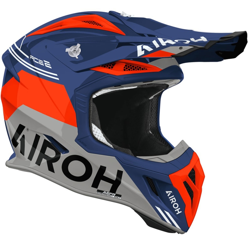 Airoh Aviator ACE 2 Fury Motocrosshelm glänzend cyan-rot