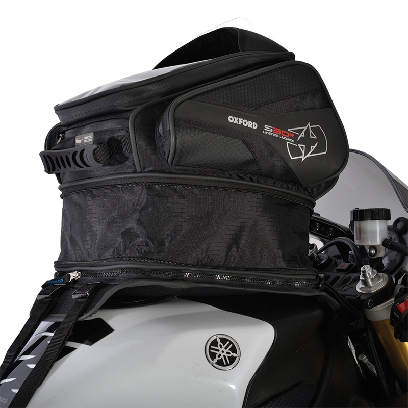 Tankrucksack für Motorrad Oxford S30R schwarz