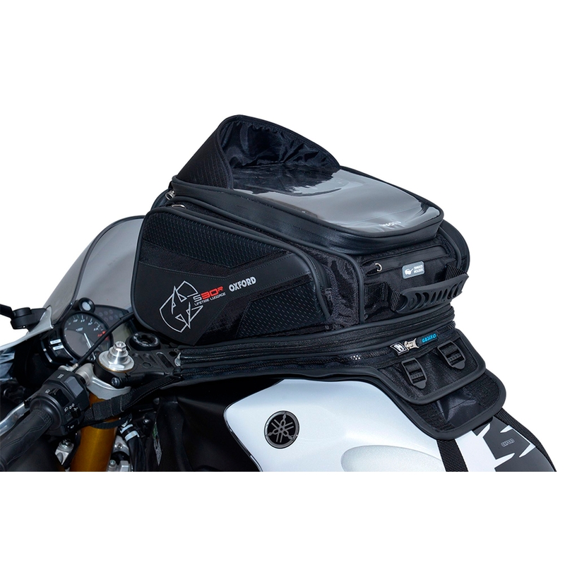 Tankrucksack für Motorrad Oxford S30R schwarz