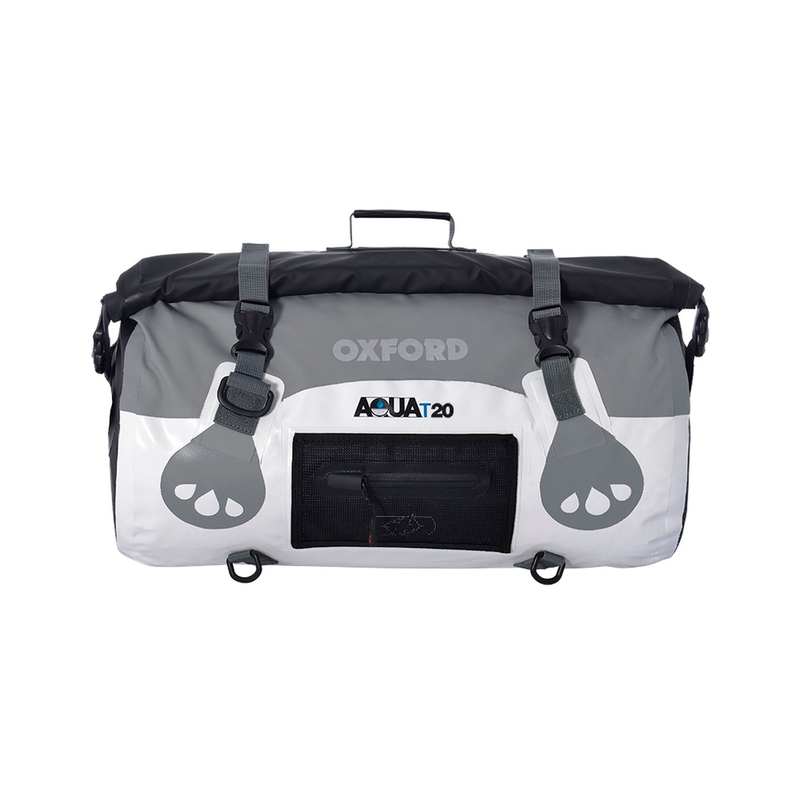 Wasserdichte Oxford Aqua20 Rolltasche weiß-grau