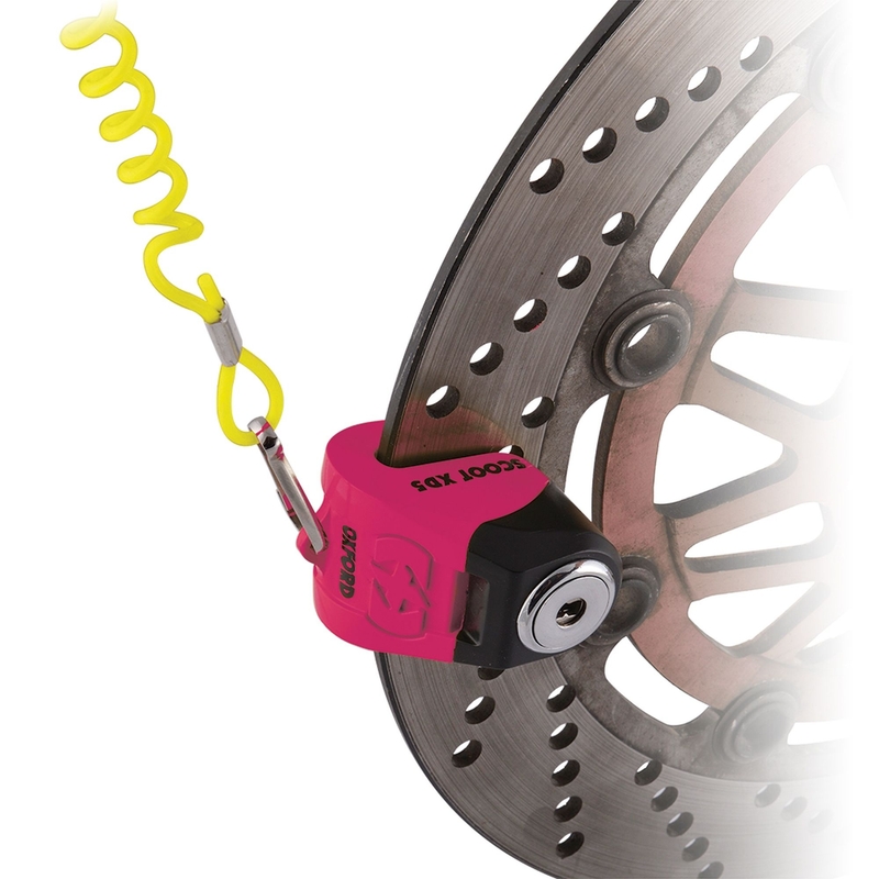 Oxford Scoot XD5 Scheibenbremsschloss rosa-schwarz